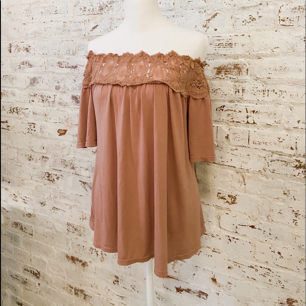 mittoshop Lace off the Shoulder Top